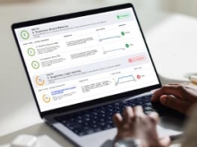 M365 report showing on a laptop screen