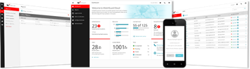 AuthPoint demo screens arranged in a stack